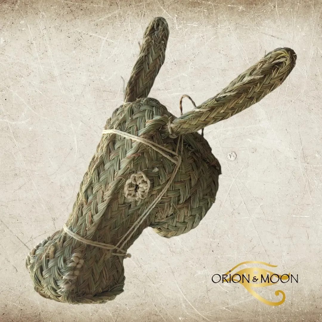 Tête d'âne en sparte tressé