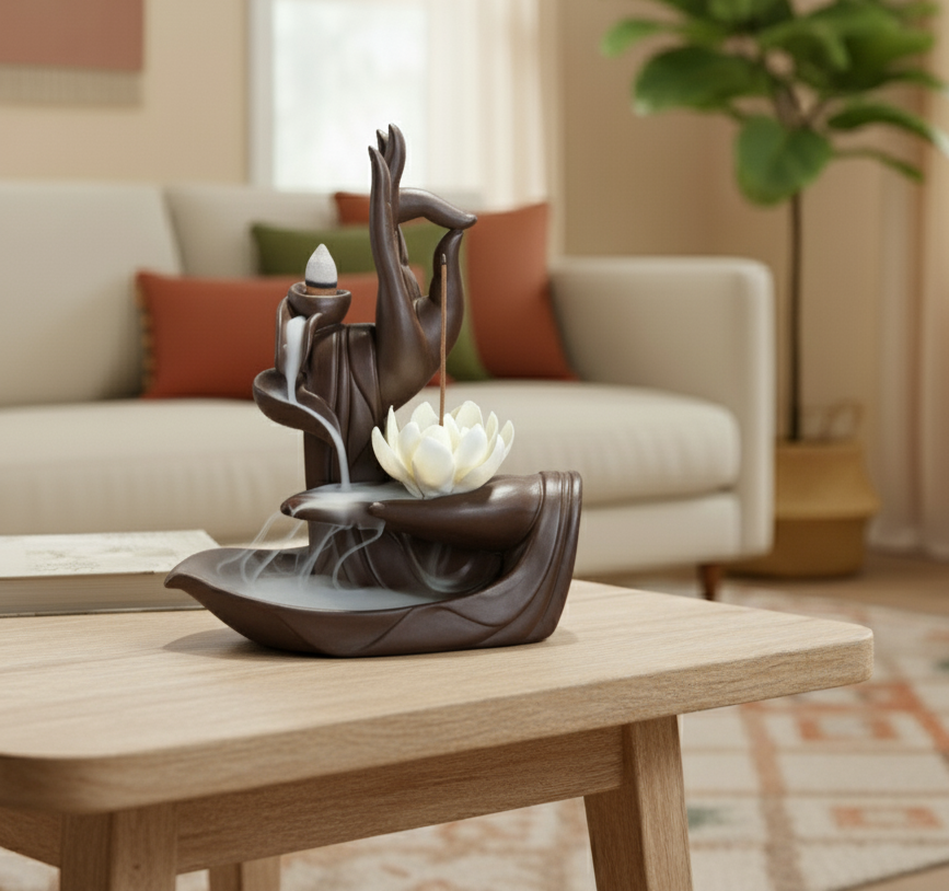 Encensoir à reflux MAIN LOTUS + 50 CÔNES OFFERTS